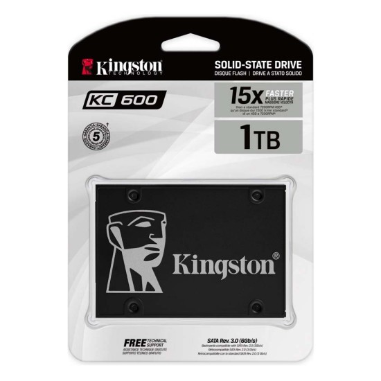 Kingston Δίσκος SSD KC600 1024GB (SKC600/1024G) (KINSKC600/1024G)