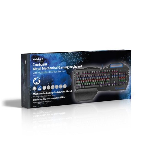 Nedis Wired Gaming Keyboard  Mechanical RGB US International (GKBD400BKUS) (NEDGKBD400BKUS)