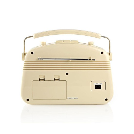 Nedis Retro Φορητό Ραδιόφωνο Ρεύματος / Μπαταρίας Χρυσό (RDFM5000BG) (NEDRDFM5000BG)