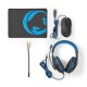Nedis Gaming Combo Kit 3-in-1 Over Ear Gaming Headset με σύνδεση 3.5mm (GCK31100BK) (NEDGCK31100BK)