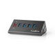 Nedis USB 3.0 Hub 5 Θυρών με σύνδεση USB-A & Θύρα Φόρτισης και Εξωτερική Παροχή Ρεύματος (UHUBUP3510BK) (NEDUHUBUP3510BK)