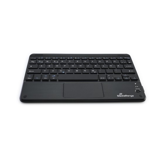 MediaRange Compact-sized Bluetooth Keyboard with 78 ultraflat keys and touchpad (Black) (MROS130-GR)