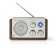 Nedis Retro Επιτραπέζιο Ραδιόφωνο Ρεύματος Καφέ Brown/Silver (RDFM5110BN) (NEDRDFM5110BN)