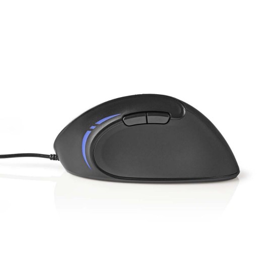 Nedis Ergonomic Wired Mouse Ενσύρματο Vertical Ποντίκι Μαύρο (ERGOMSWD100BK) (NEDERGOMSWD100BK)