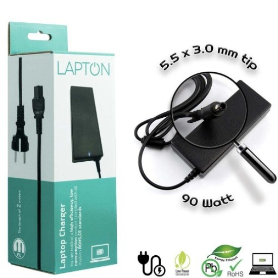 Τροφοδοτικό LAPTON για Laptop Samsung 19V/4.74A 5.5mm x 3.0mm